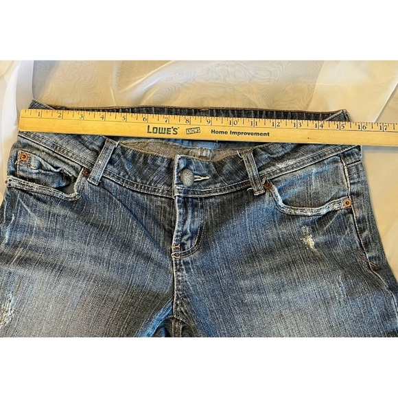 American Eagle Jeans Women 10 Short Flare Artist  Boho Distressed AE - Picture 5 of 8